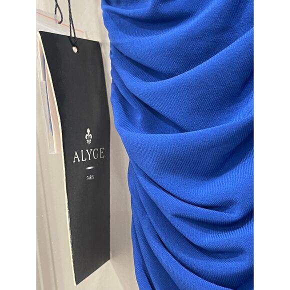 Alyce 4417 Rhinestones Homecoming Party Bodycon Dress Size 000 Royal Blue - Picture 6 of 6